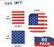 50 PACK - Bulk 4th of July Plates and Napkins Sets Disposable July 4th Party Supplies Fourth of July Decorations Décor Patriotic Paper Plates American Flag Birthday Party Favors Independence Day